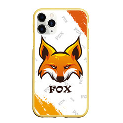 Чехол iPhone 11 Pro матовый FOX, цвет: 3D-желтый
