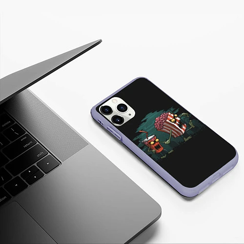 Чехол iPhone 11 Pro матовый Zombie / 3D-Светло-сиреневый – фото 3