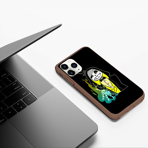 Чехол iPhone 11 Pro матовый UNDERTALE / 3D-Коричневый – фото 3