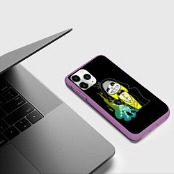 Чехол iPhone 11 Pro матовый UNDERTALE, цвет: 3D-фиолетовый — фото 2