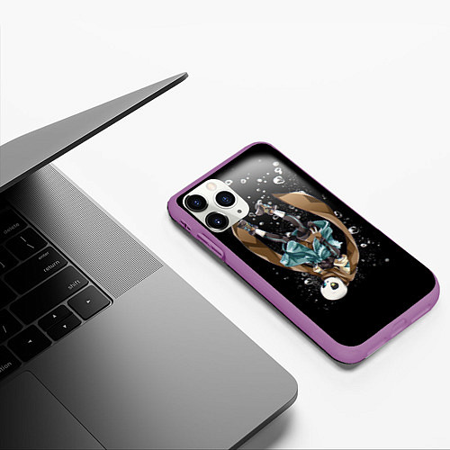 Чехол iPhone 11 Pro матовый UNDERTALE / 3D-Фиолетовый – фото 3