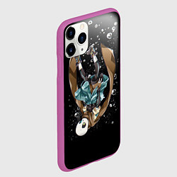 Чехол iPhone 11 Pro матовый UNDERTALE, цвет: 3D-фиолетовый — фото 2