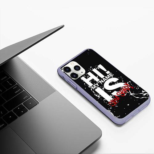 Чехол iPhone 11 Pro матовый EMINEM / 3D-Светло-сиреневый – фото 3