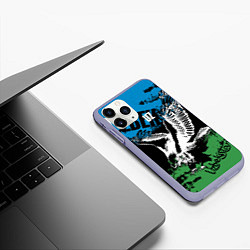 Чехол iPhone 11 Pro матовый Узбекистан, цвет: 3D-светло-сиреневый — фото 2