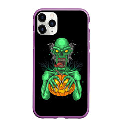 Чехол iPhone 11 Pro матовый Halloween Zombie, цвет: 3D-фиолетовый