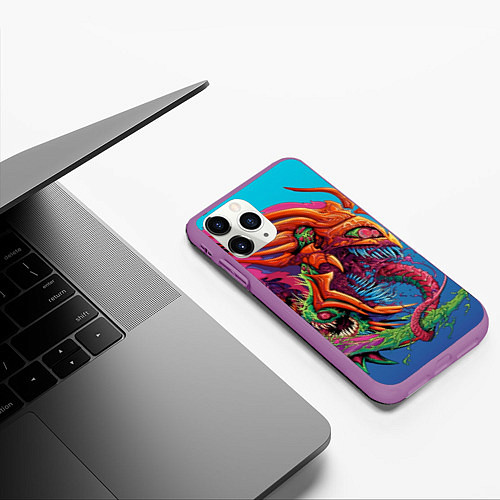 Чехол iPhone 11 Pro матовый HyperBeast / 3D-Фиолетовый – фото 3