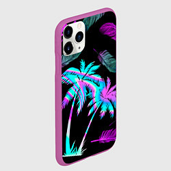 Чехол iPhone 11 Pro матовый Неоновое лето, цвет: 3D-фиолетовый — фото 2