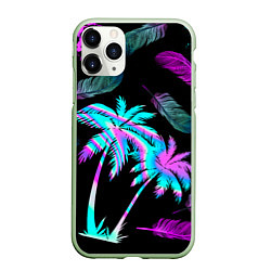 Чехол iPhone 11 Pro матовый Неоновое лето, цвет: 3D-салатовый
