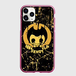 Чехол iPhone 11 Pro матовый Bendy And The Ink Machine, цвет: 3D-малиновый