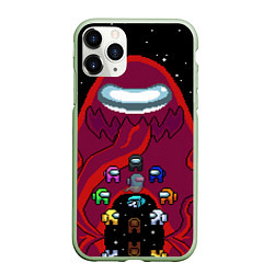 Чехол iPhone 11 Pro матовый Impostor Monster, цвет: 3D-салатовый