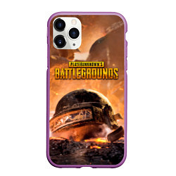 Чехол iPhone 11 Pro матовый PlayerUnknowns Battlegrounds, цвет: 3D-фиолетовый