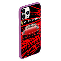 Чехол iPhone 11 Pro матовый PORSCHE, цвет: 3D-фиолетовый — фото 2