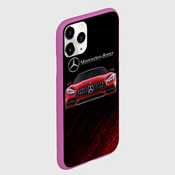 Чехол iPhone 11 Pro матовый Mercedes Benz AMG, цвет: 3D-фиолетовый — фото 2