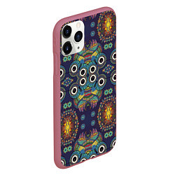 Чехол iPhone 11 Pro матовый OWLS, цвет: 3D-малиновый — фото 2