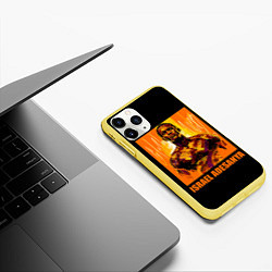 Чехол iPhone 11 Pro матовый Исраэль Адесанья, цвет: 3D-желтый — фото 2