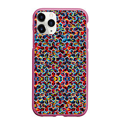 Чехол iPhone 11 Pro матовый COLORS, цвет: 3D-малиновый