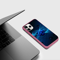 Чехол iPhone 11 Pro матовый Атом, цвет: 3D-малиновый — фото 2