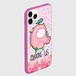 Чехол iPhone 11 Pro матовый Among Us girl, цвет: 3D-фиолетовый — фото 2