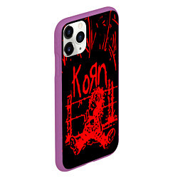 Чехол iPhone 11 Pro матовый Korn, цвет: 3D-фиолетовый — фото 2