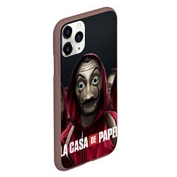 Чехол iPhone 11 Pro матовый Бумажный дом, цвет: 3D-коричневый — фото 2