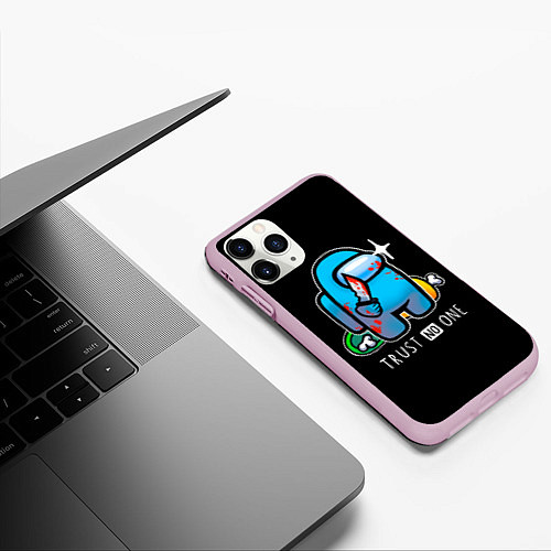 Чехол iPhone 11 Pro матовый Among Us / 3D-Розовый – фото 3