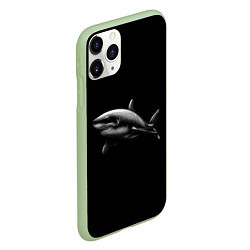Чехол iPhone 11 Pro матовый Акула, цвет: 3D-салатовый — фото 2