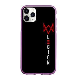 Чехол iPhone 11 Pro матовый Watch Dogs: Legion, цвет: 3D-фиолетовый