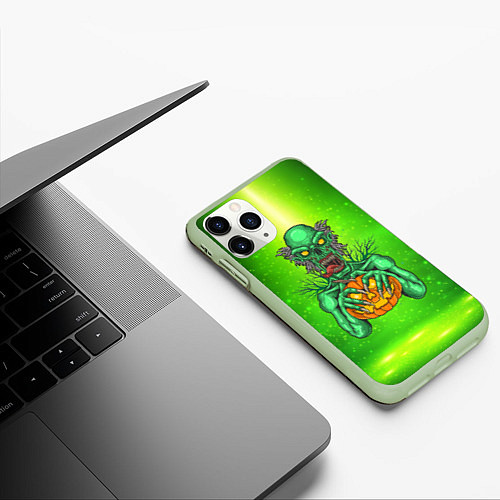 Чехол iPhone 11 Pro матовый Zombie / 3D-Салатовый – фото 3