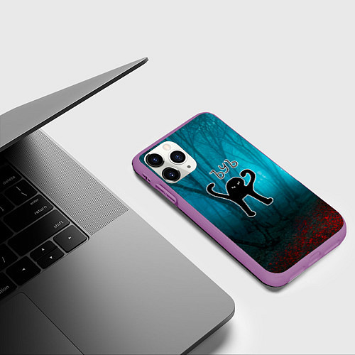 Чехол iPhone 11 Pro матовый ЪУЪ / 3D-Фиолетовый – фото 3