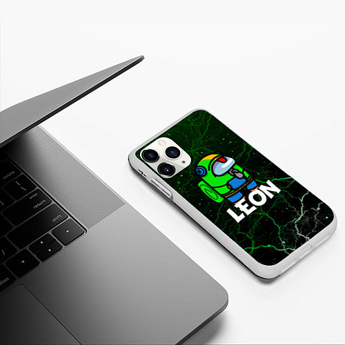 Чехол iPhone 11 Pro матовый Among Us x Brawl Stars / 3D-Белый – фото 3