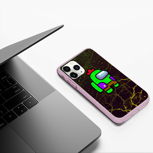 Чехол iPhone 11 Pro матовый Amon Us x Brawl Stars / 3D-Розовый – фото 3