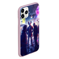 Чехол iPhone 11 Pro матовый Маска Watch dogs Z, цвет: 3D-розовый — фото 2