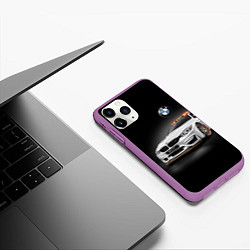 Чехол iPhone 11 Pro матовый Safety car, цвет: 3D-фиолетовый — фото 2