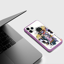 Чехол iPhone 11 Pro матовый JOJO, цвет: 3D-фиолетовый — фото 2