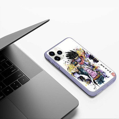 Чехол iPhone 11 Pro матовый JOJO / 3D-Светло-сиреневый – фото 3