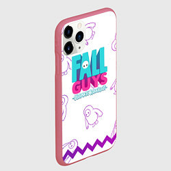 Чехол iPhone 11 Pro матовый Fall Guys, цвет: 3D-малиновый — фото 2
