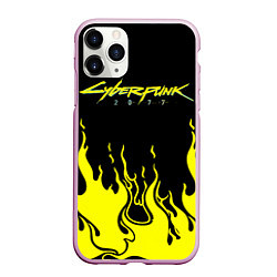 Чехол iPhone 11 Pro матовый CYBERPUNK 2077, цвет: 3D-розовый