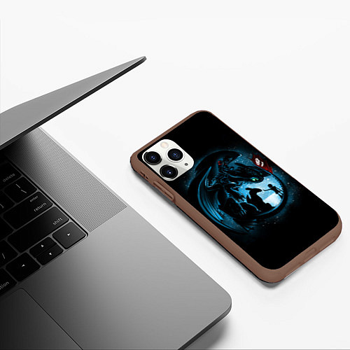 Чехол iPhone 11 Pro матовый Как приручить дракона / 3D-Коричневый – фото 3