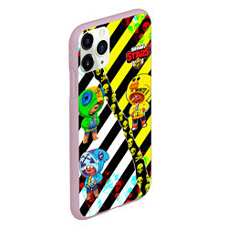 Чехол iPhone 11 Pro матовый Brawl STARS OFF-WHITE, цвет: 3D-розовый — фото 2