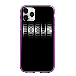 Чехол iPhone 11 Pro матовый FOCUS: WHITE, цвет: 3D-фиолетовый