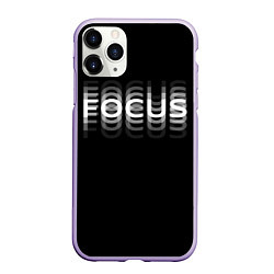 Чехол iPhone 11 Pro матовый FOCUS: WHITE, цвет: 3D-светло-сиреневый