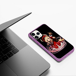 Чехол iPhone 11 Pro матовый Genshin Impact Klee, цвет: 3D-фиолетовый — фото 2