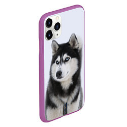 Чехол iPhone 11 Pro матовый ХАСКИ, цвет: 3D-фиолетовый — фото 2