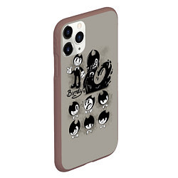 Чехол iPhone 11 Pro матовый Bendy And The Ink Machine, цвет: 3D-коричневый — фото 2
