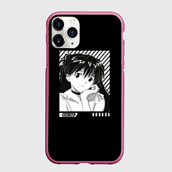 Чехол iPhone 11 Pro матовый Аска ева 02, цвет: 3D-малиновый