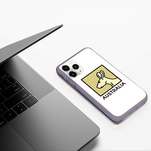 Чехол iPhone 11 Pro матовый Australia / 3D-Серый – фото 3