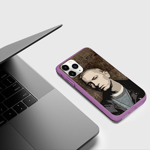 Чехол iPhone 11 Pro матовый EMIN?M / 3D-Фиолетовый – фото 3