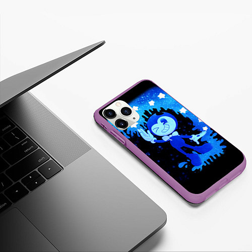 Чехол iPhone 11 Pro матовый Bendy And The Ink Machine / 3D-Фиолетовый – фото 3