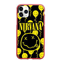 Чехол iPhone 11 Pro матовый NIRVANA, цвет: 3D-красный