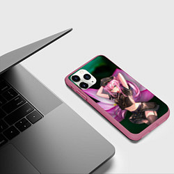 Чехол iPhone 11 Pro матовый Zero Two, цвет: 3D-малиновый — фото 2